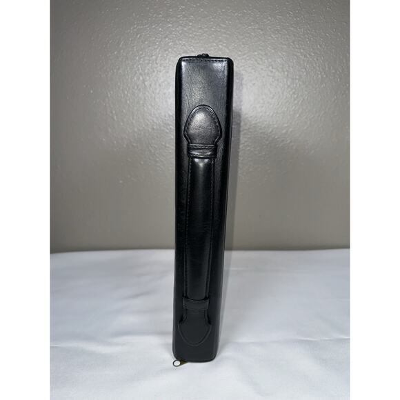 Vintage Boulder Ridge Black Leather Zipper Handle Portfolio Notebook Briefcase - Picture 3 of 13